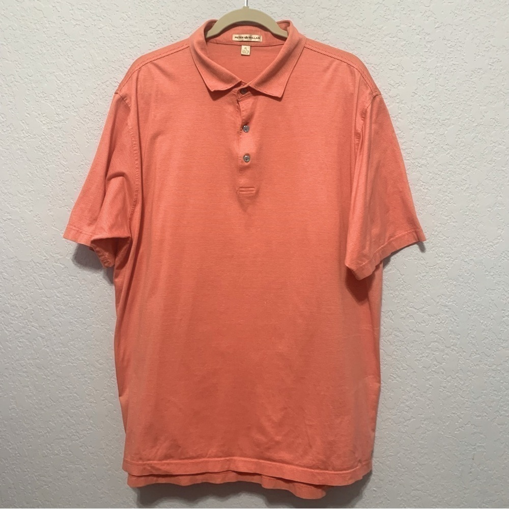 Peter Millar Men’s Striped Cotton Polo Short Sleeve Shirt